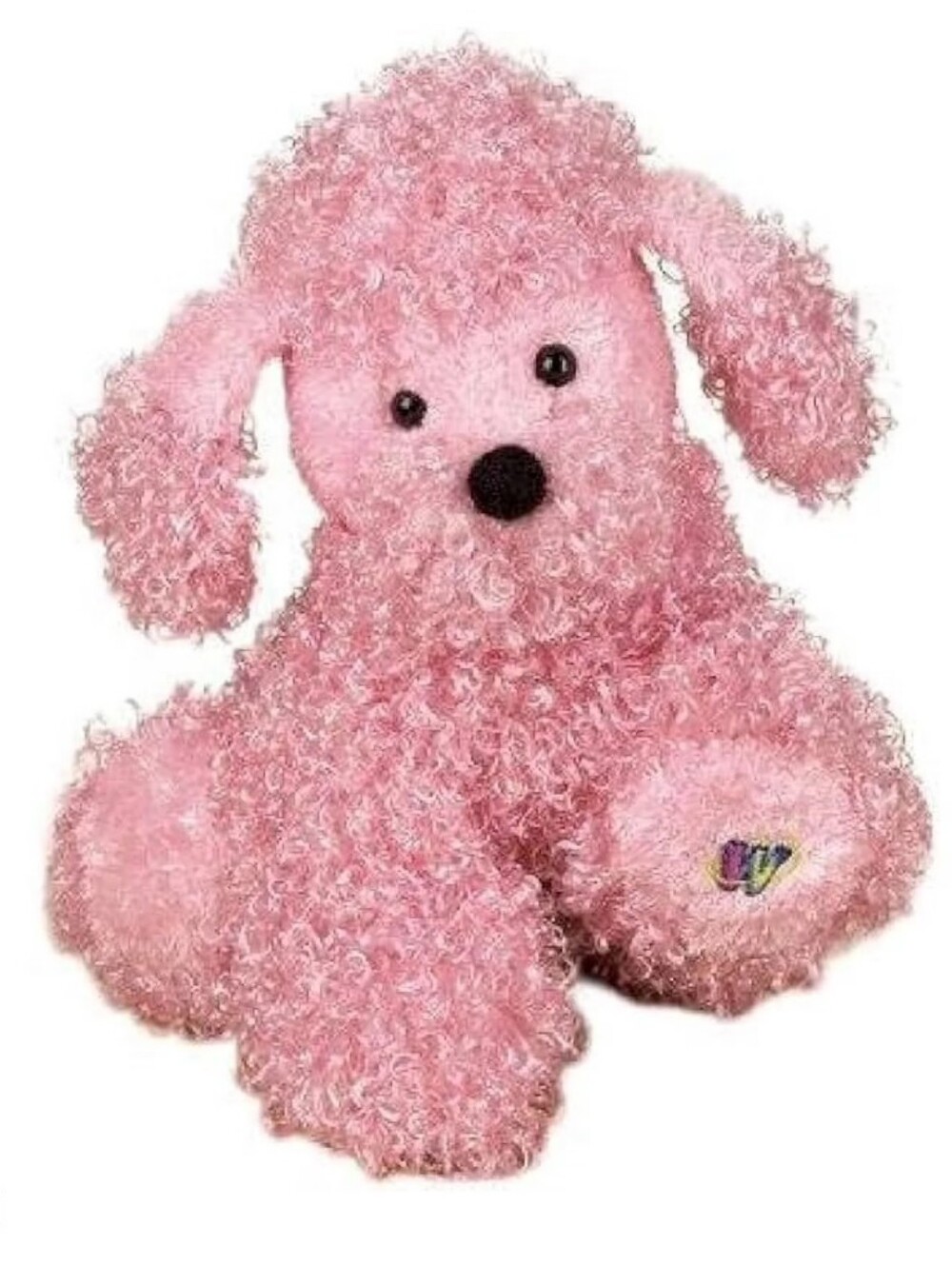 Genuine Vintage Ganz Webkinz Pink Poodle 9"plush (Model HM107-USED) W/ Extra Bow